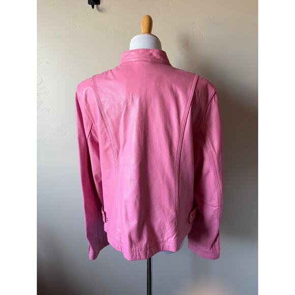 Vintage Wilsons Leather Maxima Pink Leather Jacket- Size XL - Picture 15 of 15